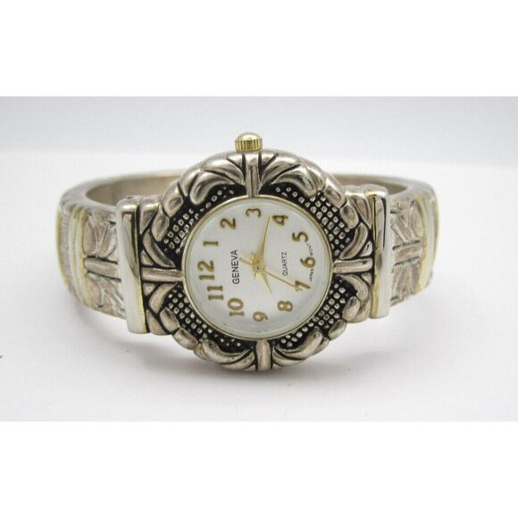 Women Geneva Quartz WR Analog 29mm Round Bangle Watch (H641) "New Battery" - Picture 1 of 6